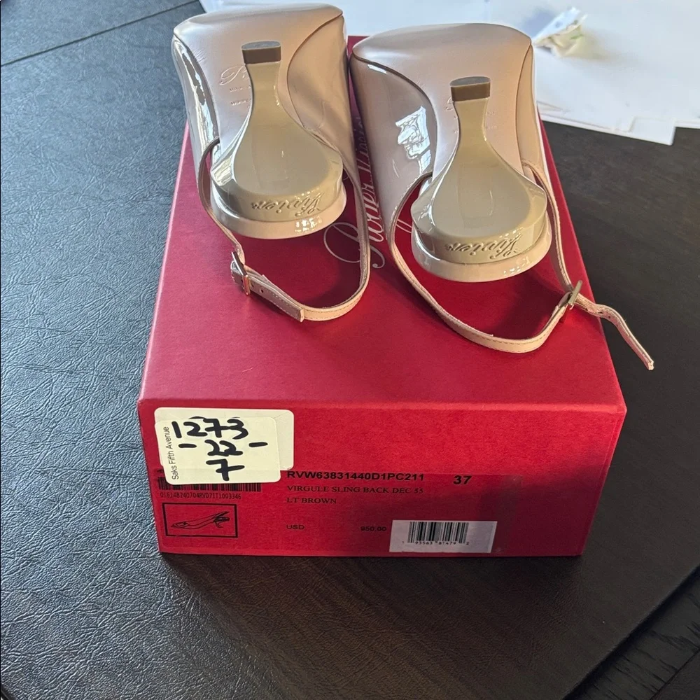 NWT Roger Vivier VIRGULE SLING BAK DEC 55 Shoes in Red Box sz37 - Picture 14 of 16